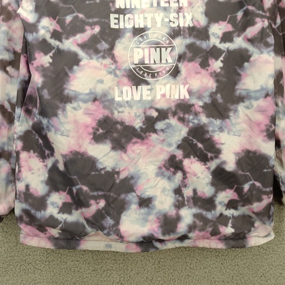 PINK Victoria's Secret XS Multicolor Tie Dye Jacket Lightweight Windbreaker‎ - Picture 9 of 13